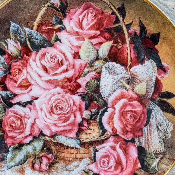 Vintage Franklin Mint Grace De’ Monaco Rose Plate, Limited Edition # R8794 - Picture 2 of 6